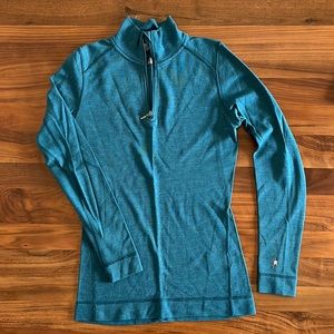 Smartwool 1/4 zip turtleneck long sleeve shirt small